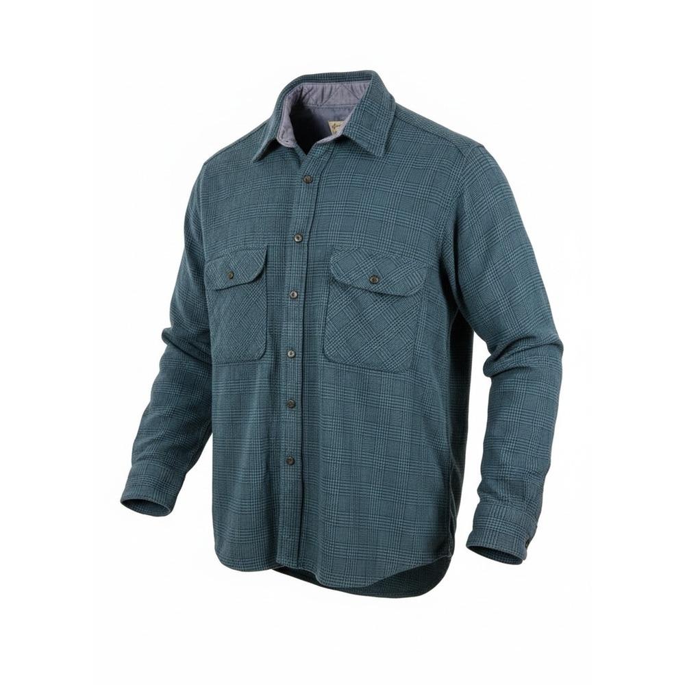 Vintage Sears Roebuck Wool Blend Plaid Shirt 80s 90s L Blue Workwear L Flannel